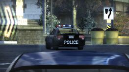 Police Civic Cruiser spotting the player