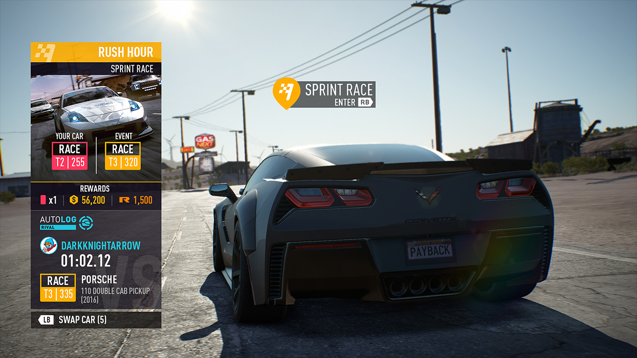 Need for Speed Payback will get free roam in online environment