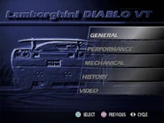 Car Showcase menu (PlayStation)