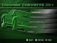 Car Showcase menu (PlayStation)