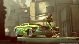 Flipping his sandal while sitting on the hood of his 1969 Dodge Charger R/T (Need for Speed: Nitro)