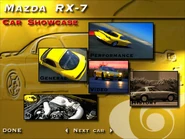 Car Showcase menu (PC)