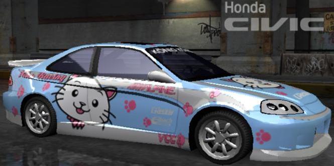 Honda underground. Honda Civic Underground 1. Машина Саманты в NFS Underground. Хонда Цивик нфс андеграунд. Hello Kitty Honda Civic NFS.