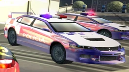 NFSNitroMitsuLancerEvo MadridPolice.png (413 KB) Need for Speed: Nitro Police (Madrid) (Wii)
