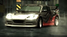 Izzy sliding her Mazda RX-8