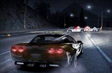 Roadblock with Spike Strips (Need for Speed: Carbon)