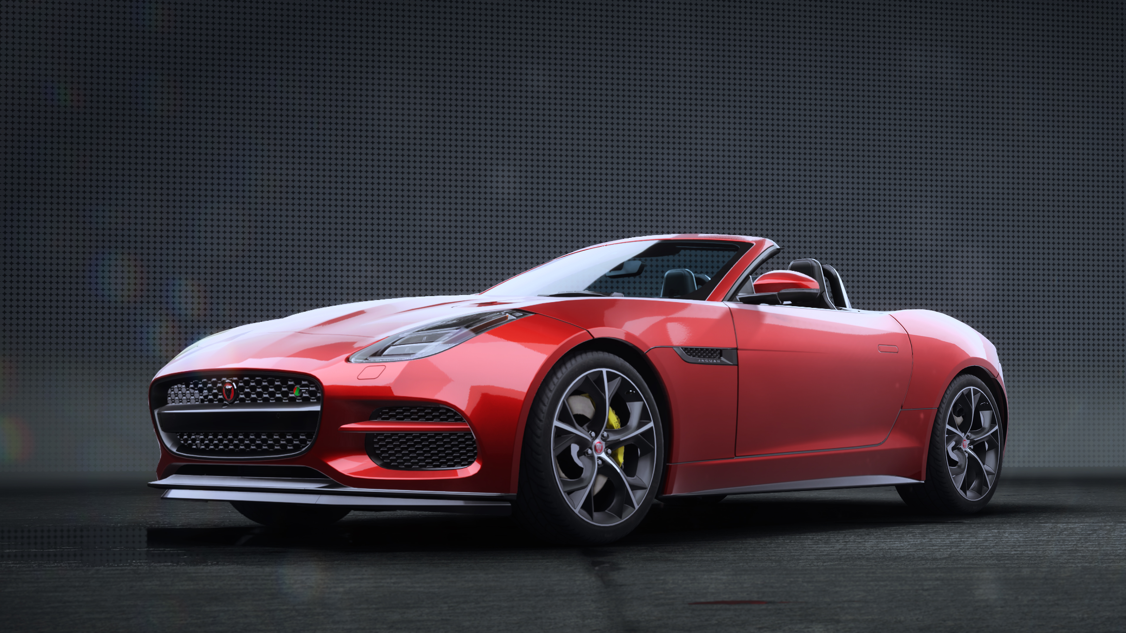 jaguar f type red convertible