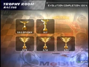 Trophy Room screen (Racing Trophies)