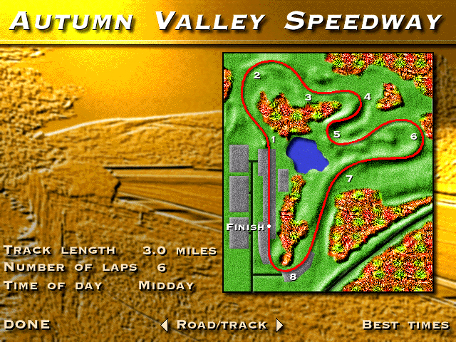 Need for Speed 1 - Autumn Valley with Ferrari 512 TR (Single Race) 