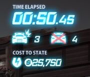 Time, Cops chasing, cops disabled, cost to state.