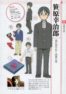 Koujirou's alternate outfits.
