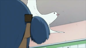 Yuuko's dove flying away