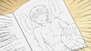 Mio's embarrassing doodle