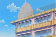 The school roof where Sasahara is shot dead.