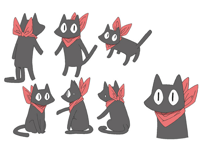 black cat with red scarf character #Sakamoto #Nichijou #1080P #wallpaper  #hdwallpaper #desktop