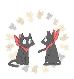 black cat with red scarf character #Sakamoto #Nichijou #1080P #wallpaper  #hdwallpaper #desktop