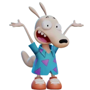 Rocko's happy dialogue render