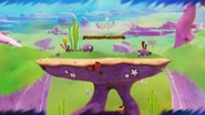 Jellyfish Fields' Moving platform form, resembling its iteration from the first All-Star Brawl