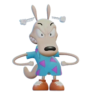 Rocko's defiant dialogue render