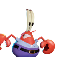 Mr. Krabs' scared dialogue render.