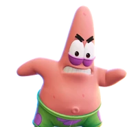 Patrick's defiant dialogue render.