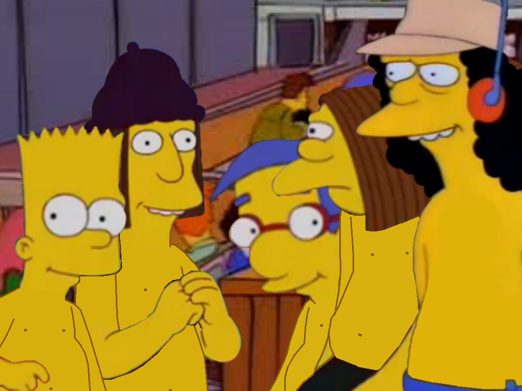Shirtless Drawn Cartoon Boys: Homer Simpson in Briefs