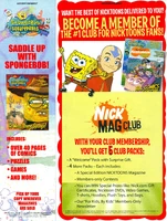 2008 ad for the Nick Mag Club and 'Go West Young Sponge'