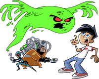 Danny Fenton cornered by a ghost