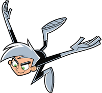 Danny Phantom floating down