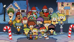 Loud and McBride families caroling.png