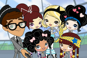 Characters of Kuu Kuu Harajuku cast art