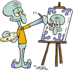 Squidward Painting