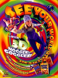 1997 print ad for 3D Noggle Goggles.