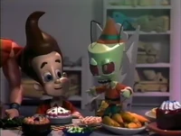 Zim with Jimmy Neutron in the Nickmas short "Nick Holiday Party"