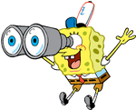 SpongeBob Looking Through Binoculars