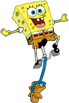 SpongeBob On A Unicycle