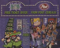 The Rugrats Movie Ticket Post Print Ad