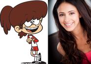 Lynn Jr. and her voice actress Jessica DiCicco (The Loud House)