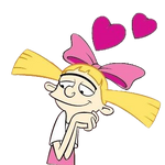 Helga with hearts