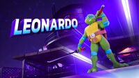 The 1987 version of Leonardo in Nickelodeon All-Star Brawl.