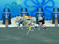 Squidville residences.jpeg (446 KB) Tentacle Acres residencesResemble Squidward Tentacles Appears in the SpongeBob SquarePants episode "Squidville"