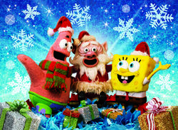 It’s a SpongeBob Christmas wallpaper