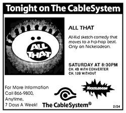 1996 CableSystem All That ad