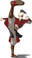 Zuko uses his karate kick.