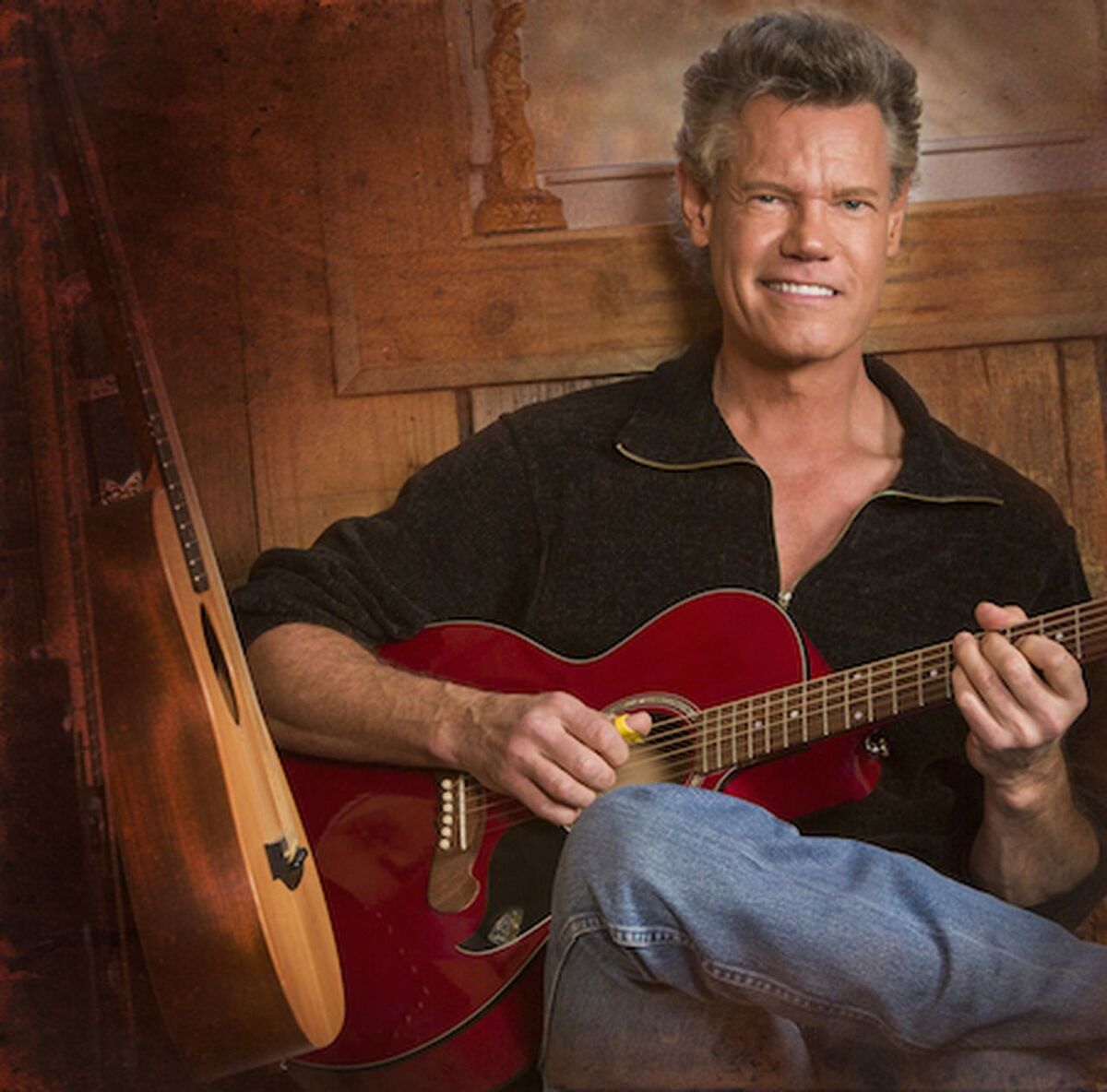 Vtg 90s All Over Print Randy Travis T Shirt Concert Country
