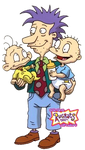 Rugrats-Pickles Boys Stu Pickles Tommy Pickles and Dil Pickles