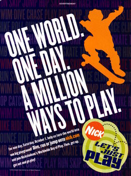 Worldwide Day of Play advertisement Nickelodeon Magazine September 2005