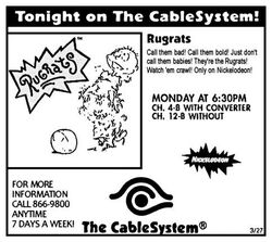 1995 CableSystem Rugrats ad