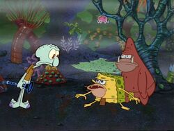 Primitive Sponge's famous pose
