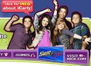 Carly and friends on the iCarly website